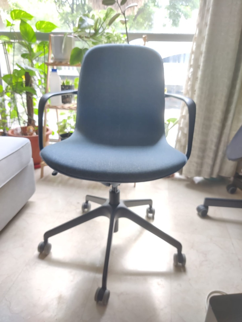 Ikea LÅNGFJÄLL Office Chair with Armrests & Recline, Furniture & Home