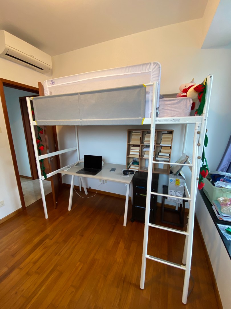 IKEA loft bed frame 90x200cm, Furniture & Home Living, Furniture, Bed Frames & Mattresses on