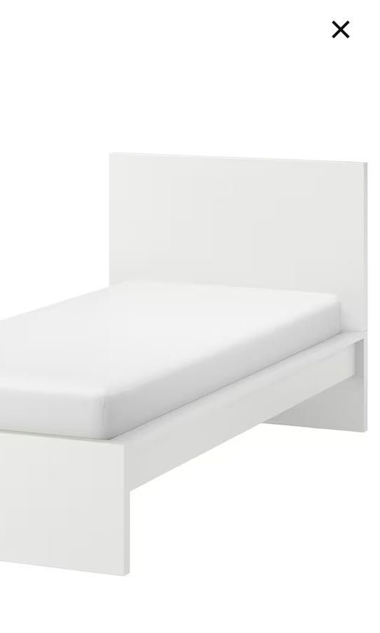 IKEA MALM Single Bedframe in White, Furniture & Home Living, Furniture