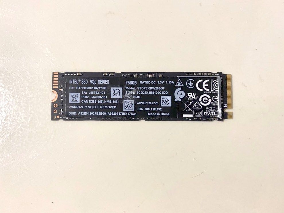 Intel ssdpekkw256g8 deals