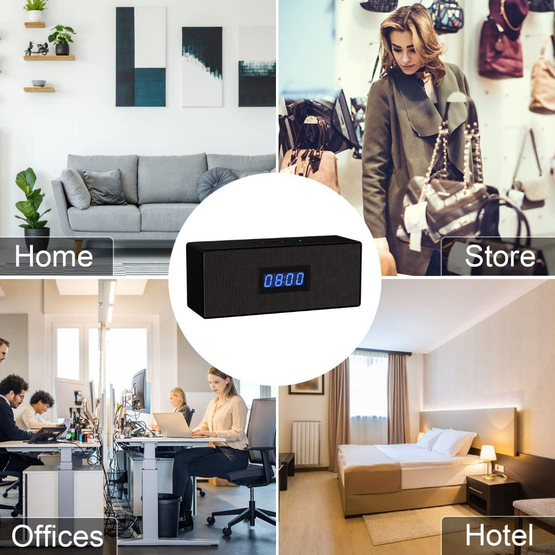 J014) GOOSPY HIDDEN CAMERA, BLUETOOTH SPEAKER, SPY CAMERA CLOCK, WIFI