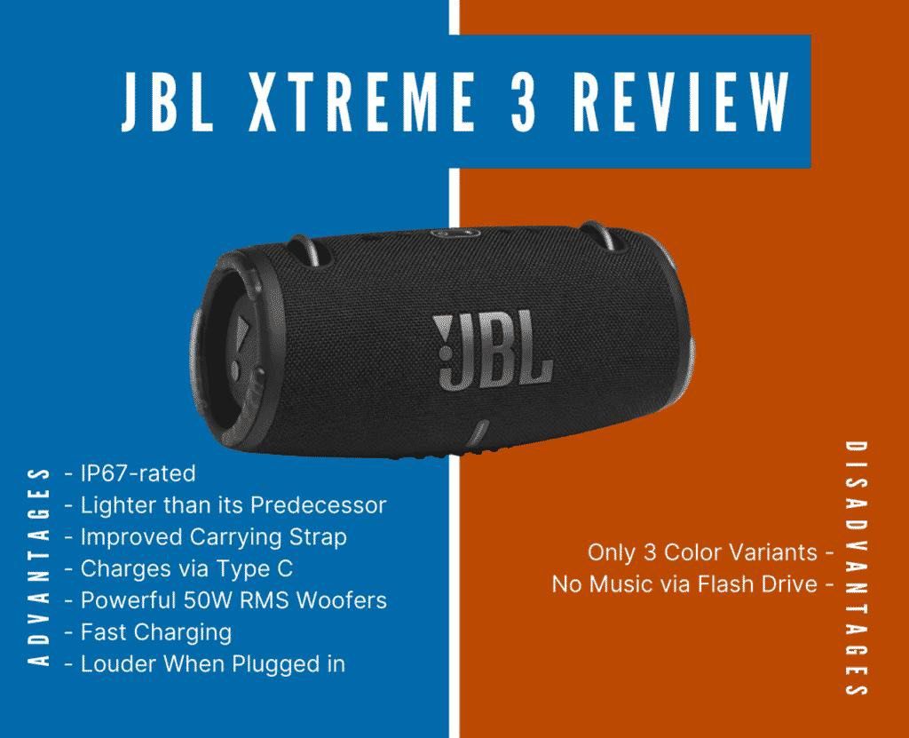 JBL Xtreme 3 - Portable Bluetooth Speaker, Powerful Sound and Deep Bass,  IP67 Waterproof, 15 Hours of Playtime, Powerbank, JBL PartyBoost for