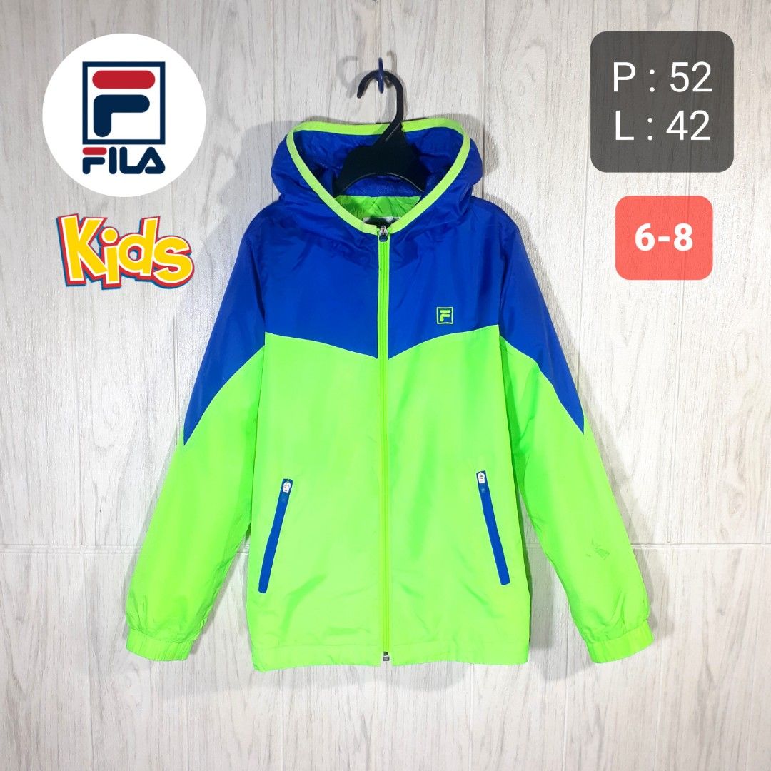 Jaket Outdoor Anak FILA Kids Two Tone Windbreaker Usia 678 Tahun