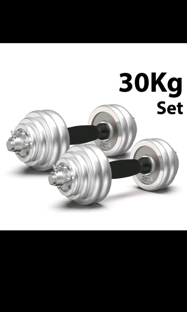 Jiji x 30kg dumbbell set, Sports Equipment, Exercise & Fitness, Weights & Dumbbells on