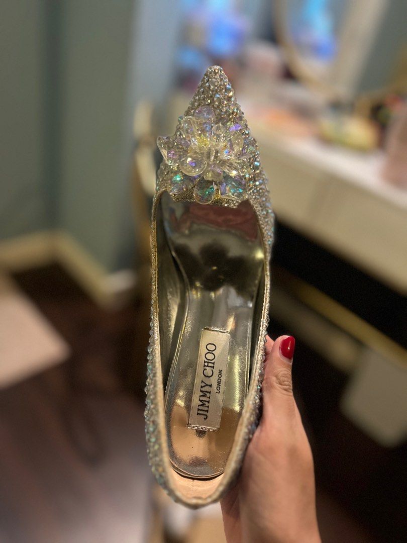 Jimmy choo cinderella shoes gold outlet