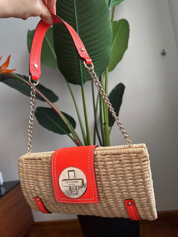 Kate spade straw clutch Clearance