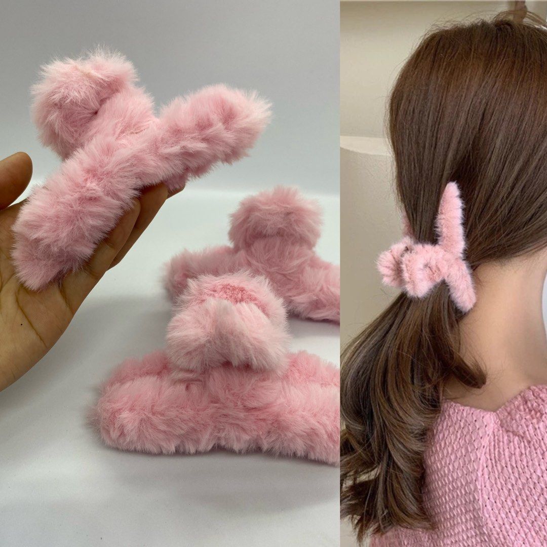 TLGS Fluffy and Soft Hair Clip Pack - Pink Hair Clip Price in India - Buy  TLGS Fluffy and Soft Hair Clip Pack - Pink Hair Clip online at