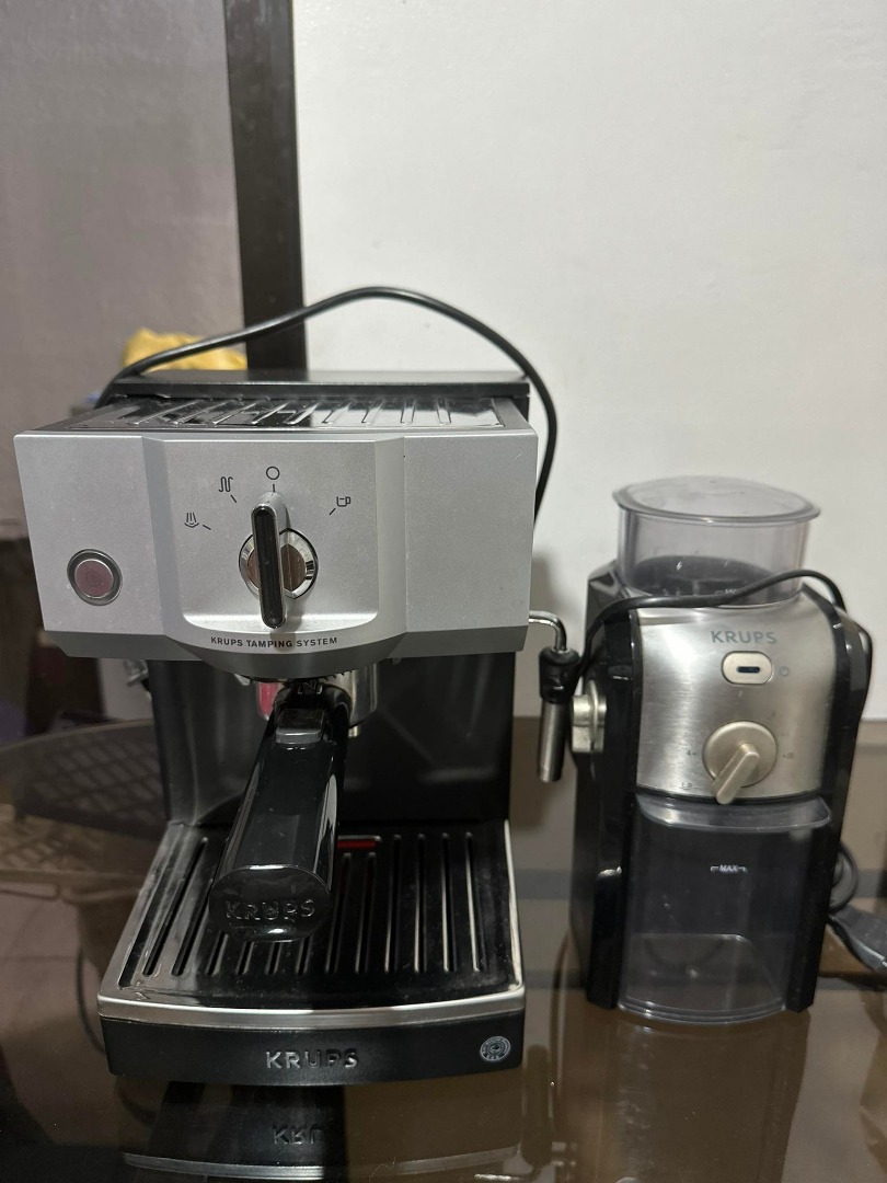 KRUPS ESPRESSO MACHINE W/GRINDER BUNDLE, TV & Home Appliances, Kitchen