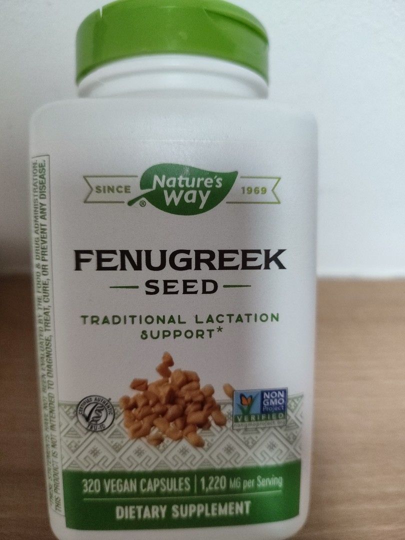 Lactation Fenugreek seed 320 vegan capsules 1,220mg/serving, Babies