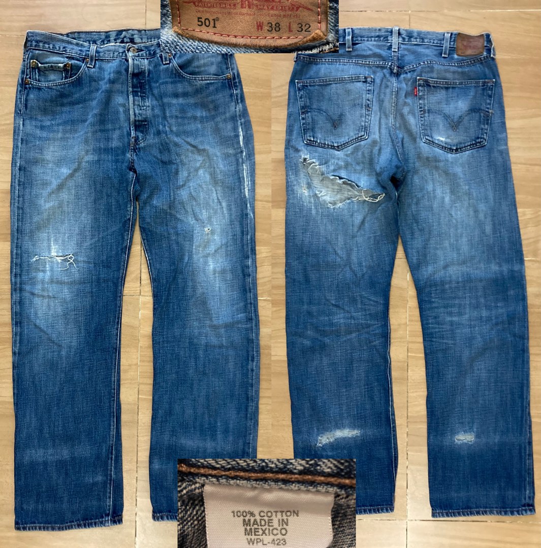 Levis 501 牛仔褲levi's 501 二手, 男裝, 褲＆半截裙, 牛仔褲- Carousell