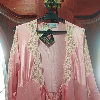 Lily of France Robe with lace on the sleeves