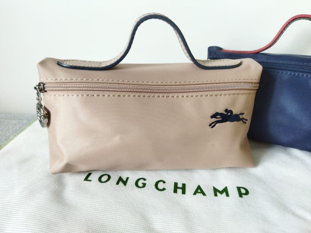 Longchamp Pouch in Hawthorn Tulip Brown colour an Authentic Makeup case or Pencil case