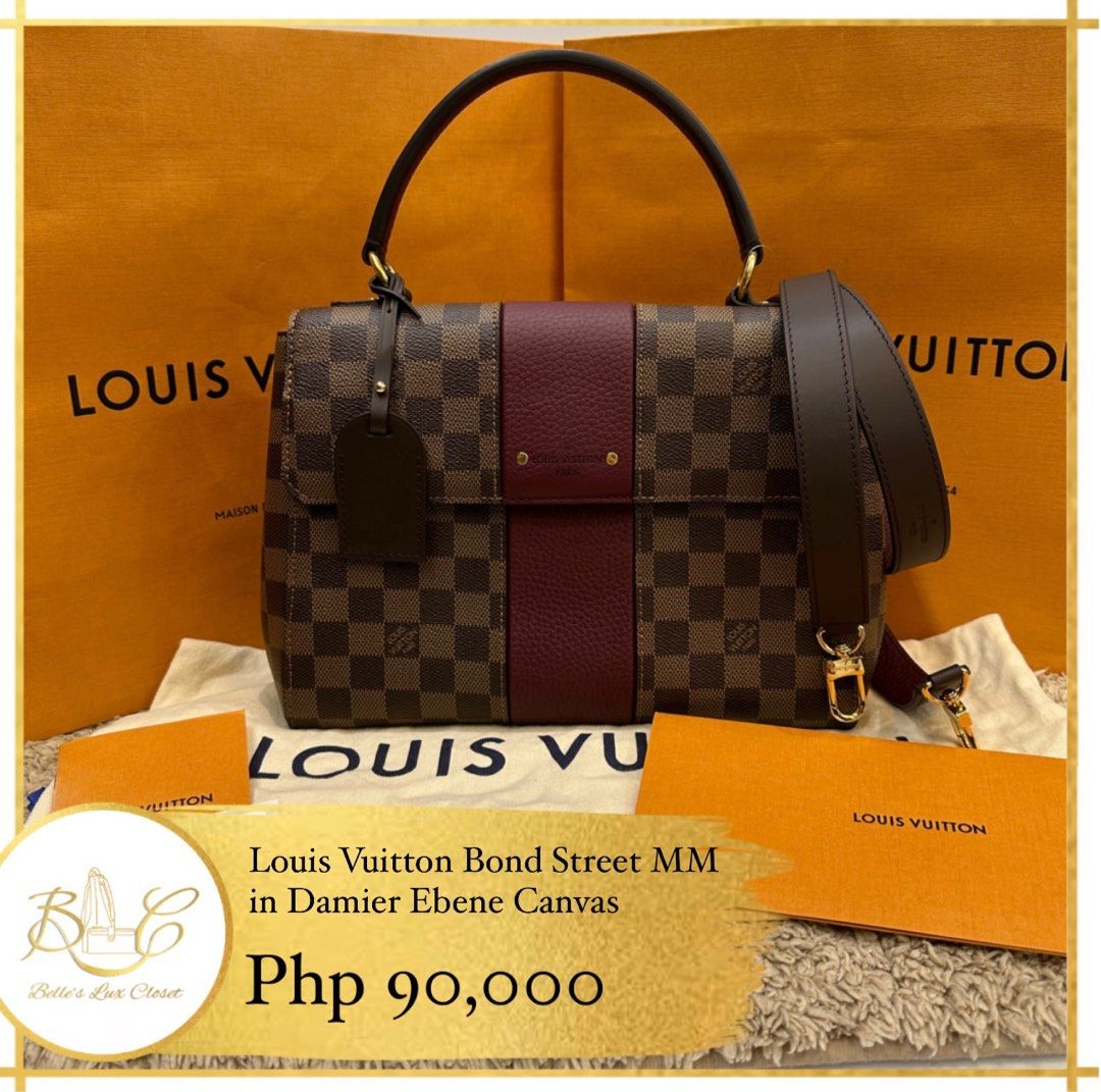 Louis Vuitton Bond Street MM Damier Ebene Bag, Luxury, Bags