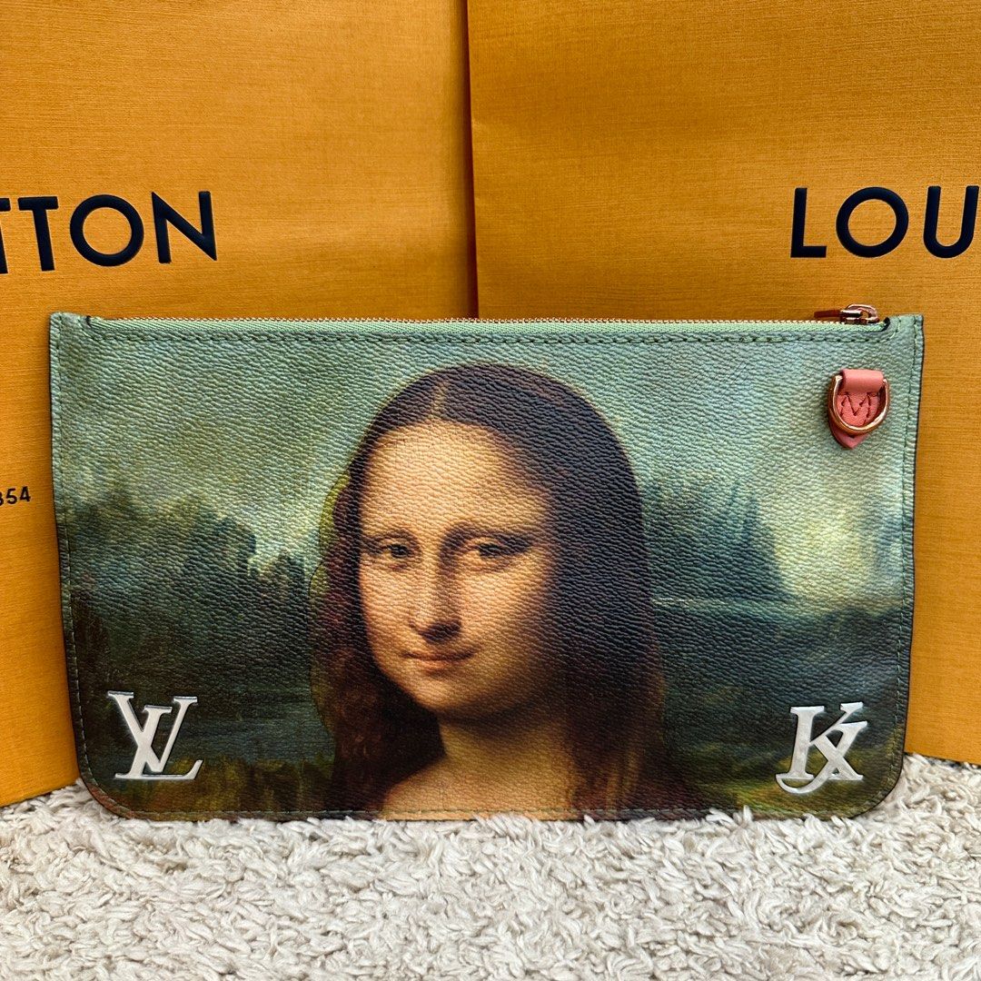 Louis Vuitton, Bags, Stunning Louis Vuitton Jeff Koons Mona Lisa Da Vinci  Clutch