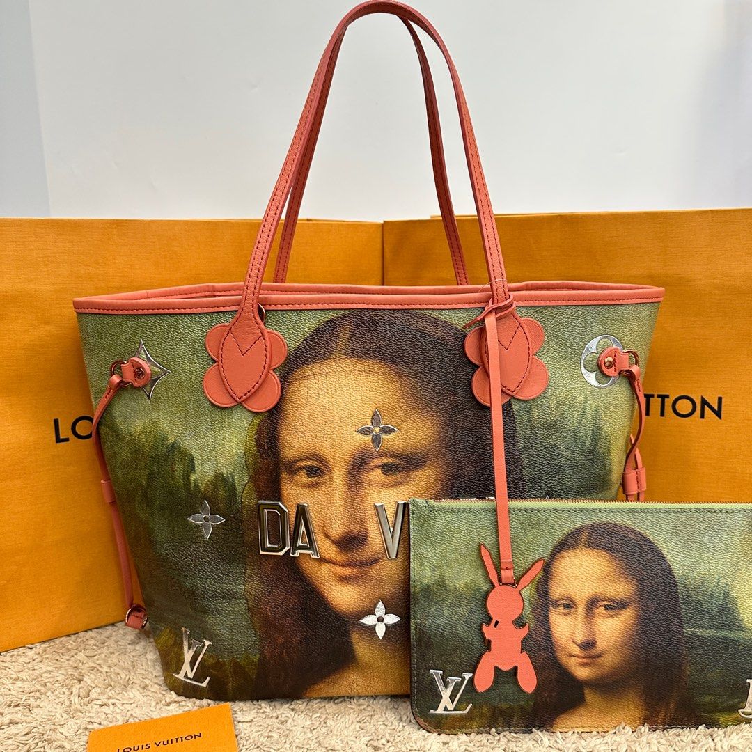 RARE Authentic Louis Vuitton Da Vinci Mona Lisa Neverfull MM Pochette
