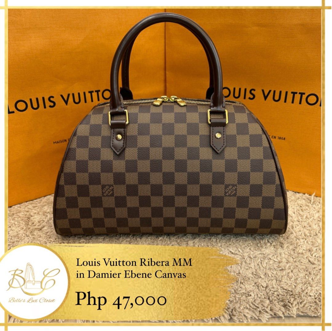 LV Ribera MM in Damier Ebene, Luxury, Bags & Wallets on Carousell