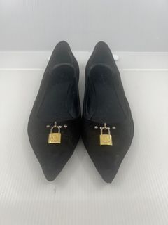 Louis Vuitton Ballerina Flats Black Pinky Swear Suede