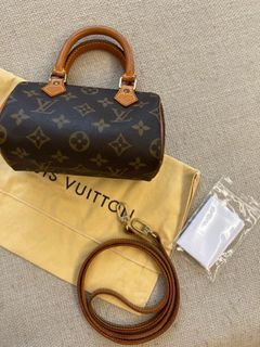 LV vintage 迷你波士頓包  LOUIS VUITTON Monogram Mini Speedy 附完整背帶 防塵