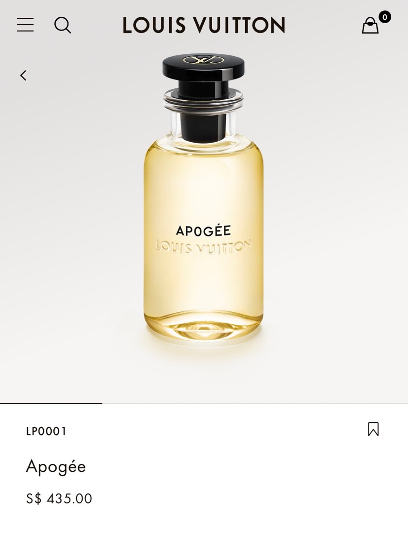 ORIGINAL] LOUIS VUITTON APOGEE 100ML EDP FOR WOMEN, Beauty & Personal Care,  Fragrance & Deodorants on Carousell