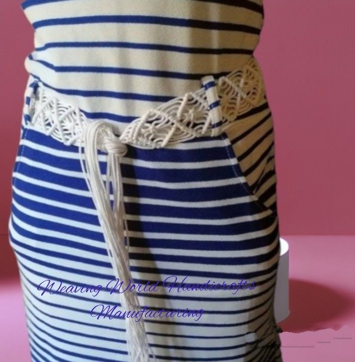 MACRAME BELT (Category: Belts) located in Mandaue City. Submitted by pearldragon14 (Listing ID 1228004135, Image 3). Description: This is a cute macramé belt that is sure to bring a bit of boho vibe into any outfit! Available colors: White/Cream/brown.