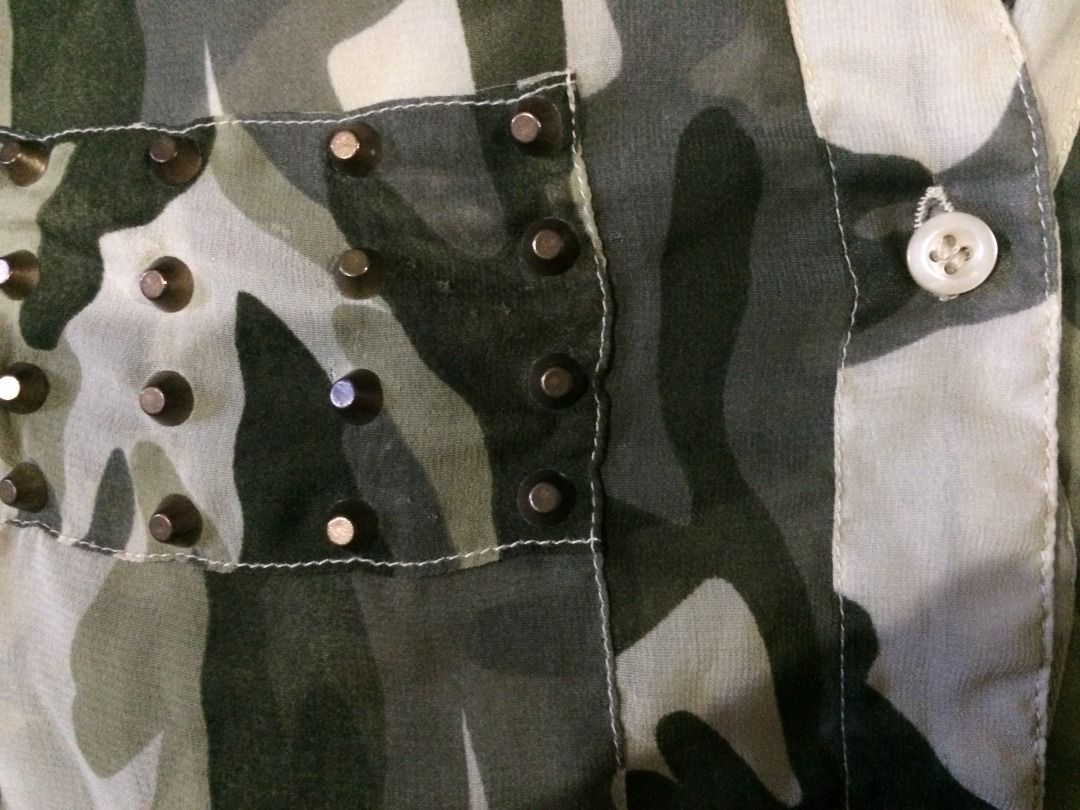 Military Green Camo Print Women's Sweatshirt