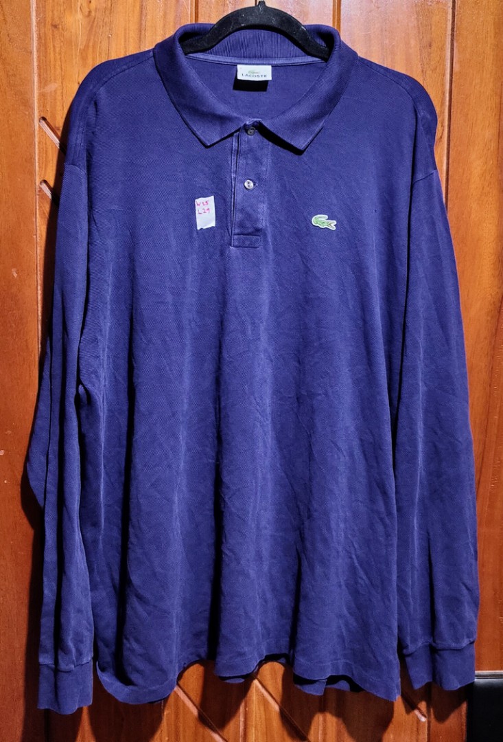 MEN'S LACOSTE LONG SLEEVE POLO SHIRT on Carousell