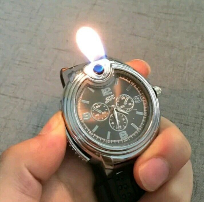 Wrist outlet watch lighter