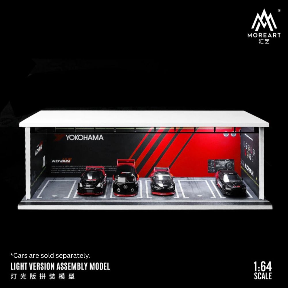 MoreArt 1/64 Scale Advan Parking Garage Light Edition Assembly Scene ...
