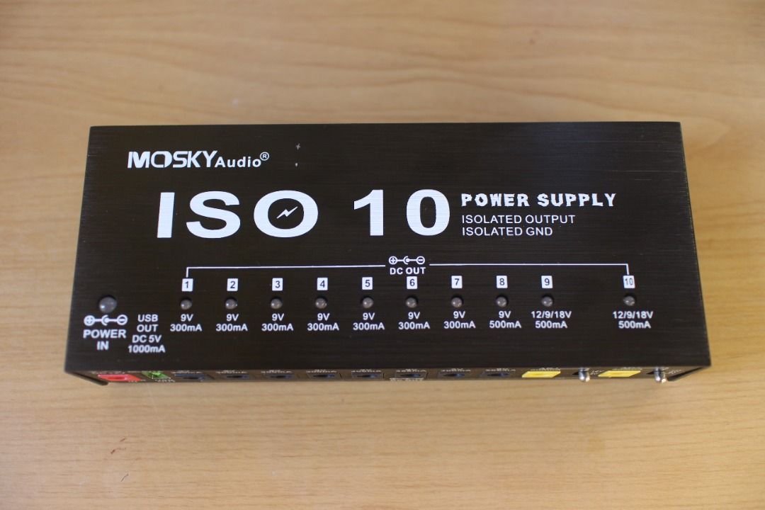 MOSKY ISO-10 POWER Supply Pedale Effetti Per Charra Alimentazione 10 Usca CC Isolata / Usca USB 5 V Per Parti Di Accessori Per Charra 9/12/18 V - Foto 6