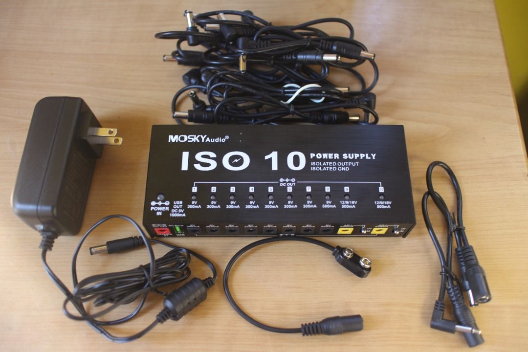 MOSKY ISO-10 POWER Supply Pedale Effetti Per Charra Alimentazione 10 Usca CC Isolata / Usca USB 5 V Per Parti Di Accessori Per Charra 9/12/18 V - Foto 2