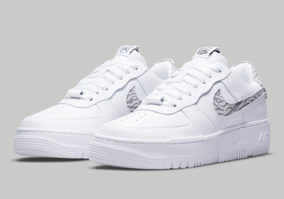 WELL USED Nike Air Force 1 Pixel SE Zebra