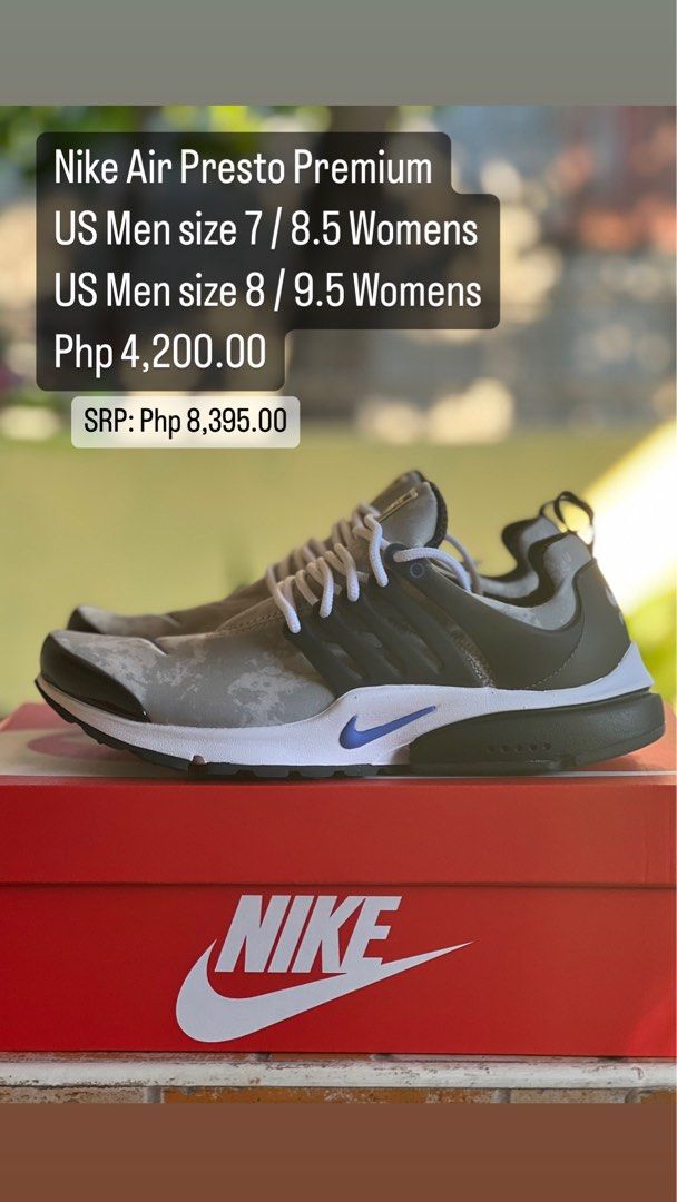Nike air presto men's 2025 size 9.5