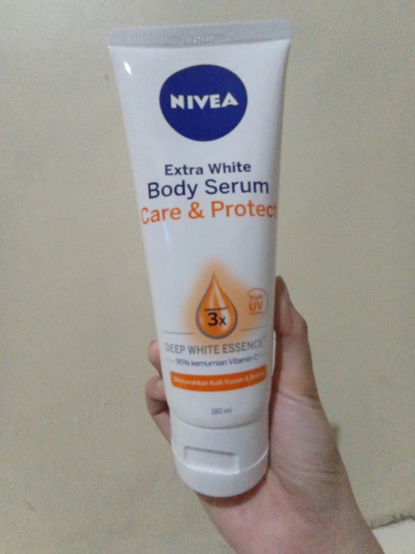 Nivea body serum oren / care & protect, Kesehatan & Kecantikan, Kulit