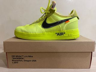 Nike Air Force 1 Low The Ten Off-White Volt AO4606-700 Size US 9.5 with Box