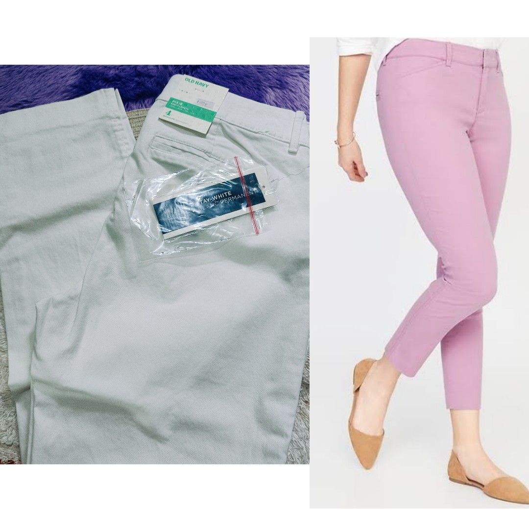 Old navy Pixie chino Pants in white, Women's Fashion, Bottoms, Jeans on  Carousell