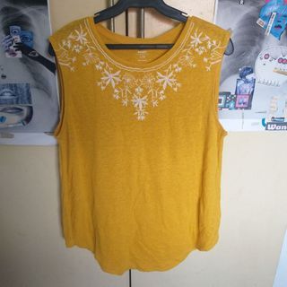 Old Navy Yellow Sleeveless Blouse