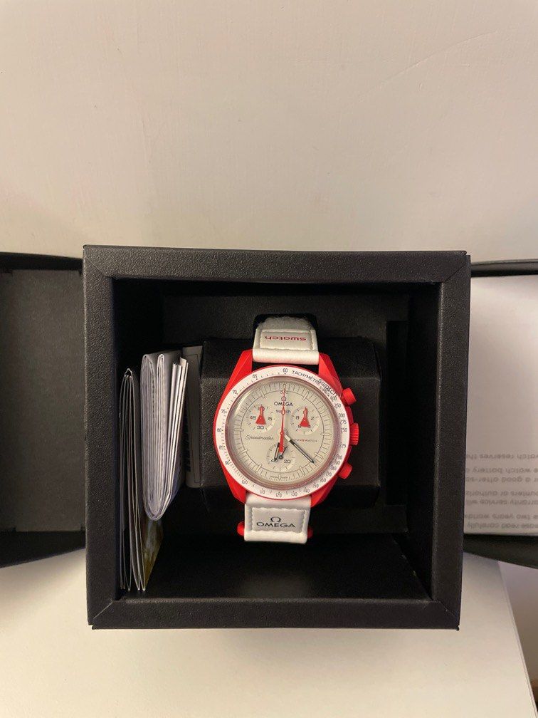 Omega x Swatch Mission to Mars, 名牌, 手錶- Carousell