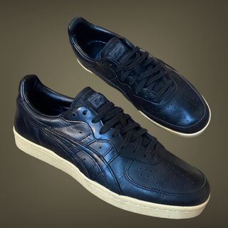 Onitsuka Tiger GSM D7H1L Mens Black Leather Lifestyle Sneakers Shoes