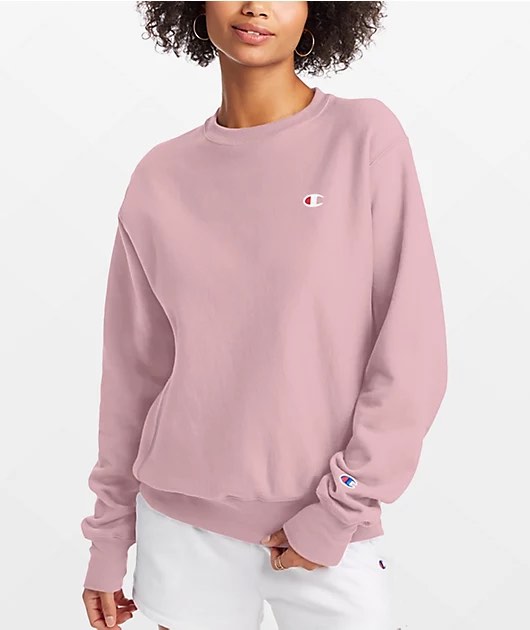 Champion jumper womens pink hot sale