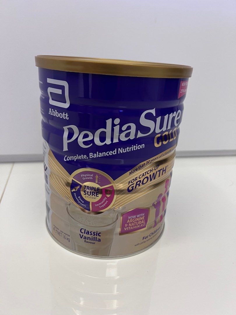 1.6kg Pediasure Gold Growing Up Milk Classic Vanilla, Babies & Kids