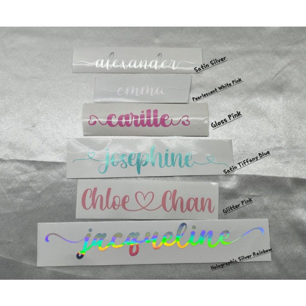 Personalised Name Sticker / Customised Waterproof Vinyl Decal / Car ...