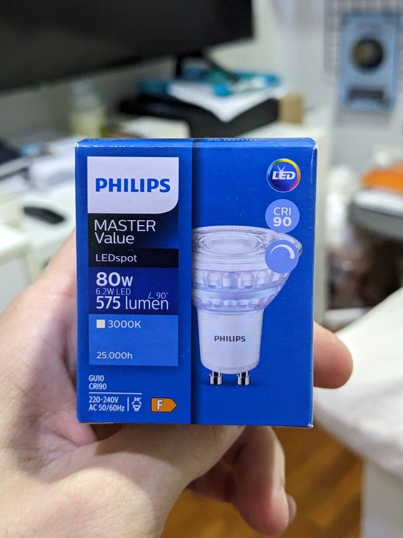 Philips Master 6.2W 3000k GU10 LED Bulb LEDSpot