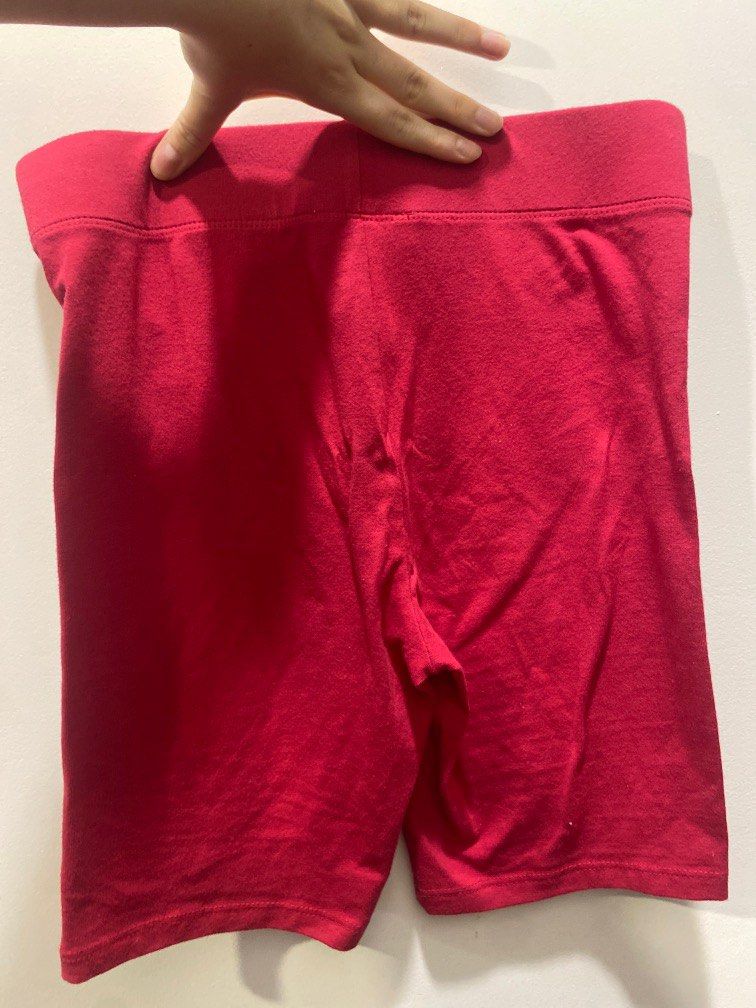 Red cotton shorts sale