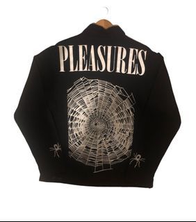 pleasure spider web x streetwear denim jacket