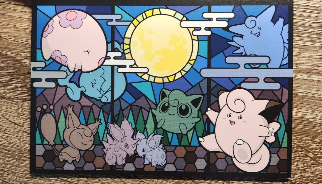 Pokemon Center 限定特典明信片 - 賞月(食夢夢&皮皮&波波球&向尾貓&比卡超...), 興趣及遊戲, 收藏品及紀念品, 郵票及 ...