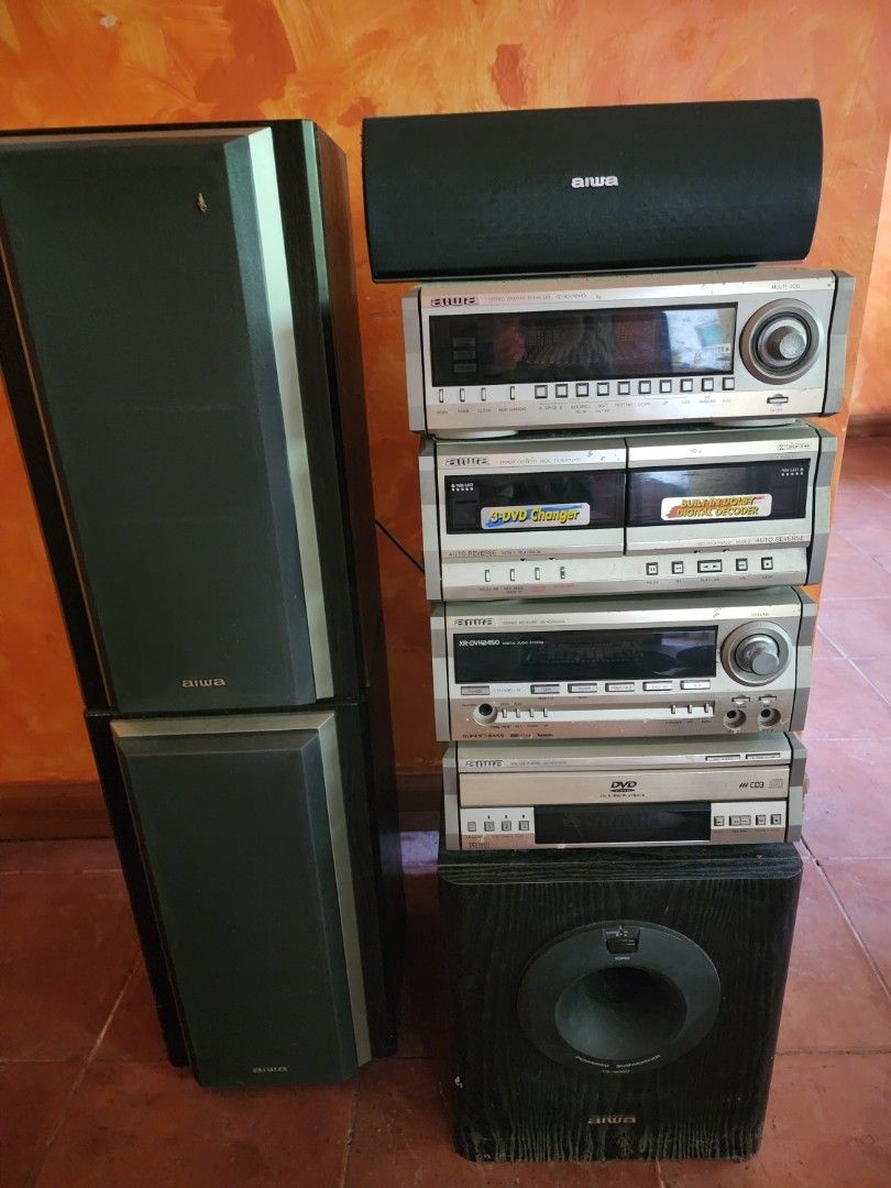 Pre-Loved Aiwa Component System With Sub-Woofer, Audio, Other.