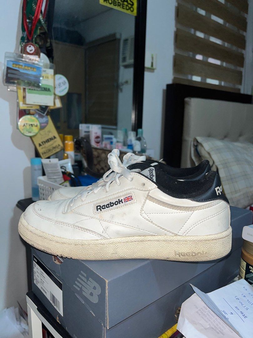 Reebok Club C 85 Vintage Cream Black Men s Fashion Footwear