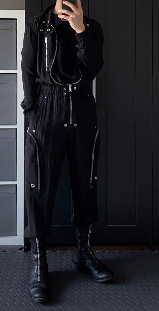 Rick Owens SS “TECUATL” Bauhaus Bodybag/Jumpsuit, Men's Fashion
