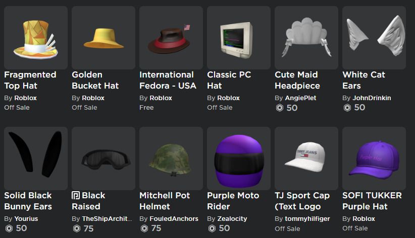 Account Roblox Limited Builderman HAT gamepasses.