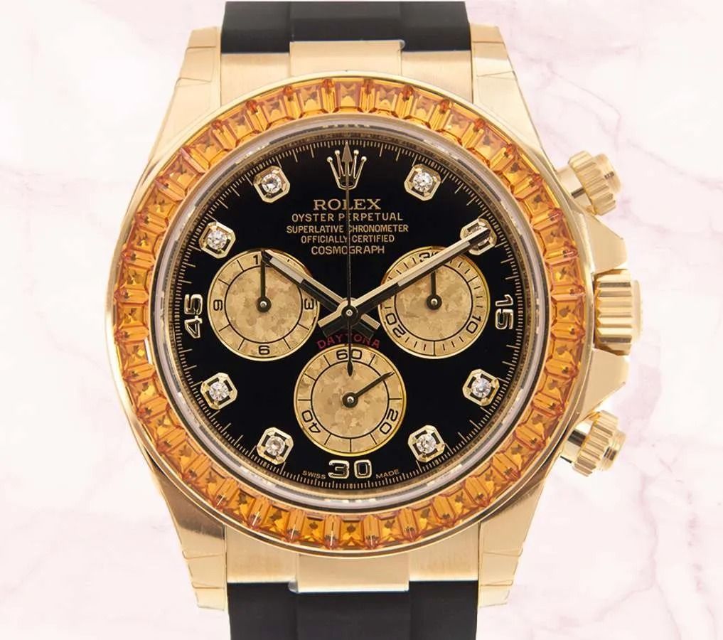 Rolex daytona online orange sapphire